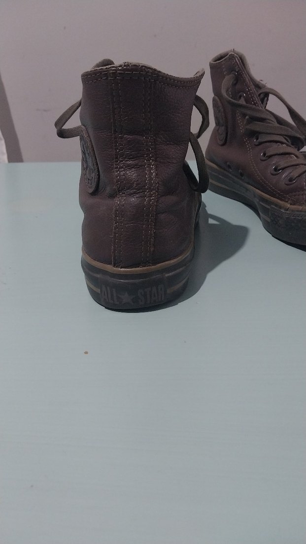 Converse Gerçek Deri Kahverengi Kadın Ayakkabı - Görsel 5