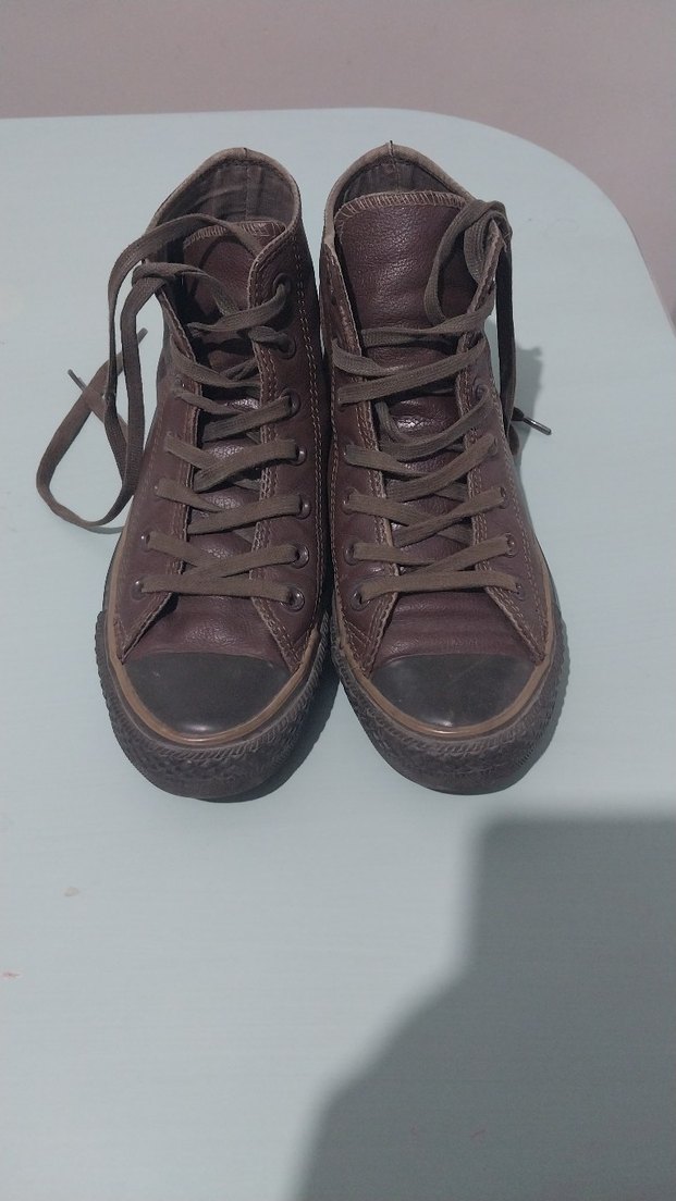 Converse Gerçek Deri Kahverengi Kadın Ayakkabı - Görsel 4