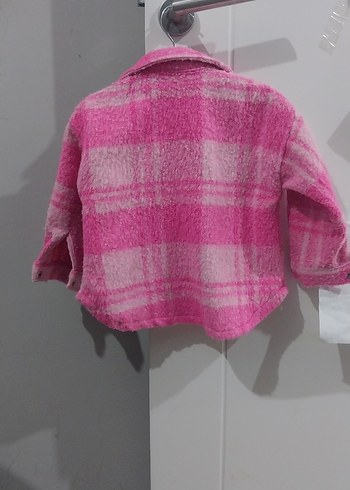 Koton Kız Çocuk Pembe Oduncu Gömlek - Görsel 2