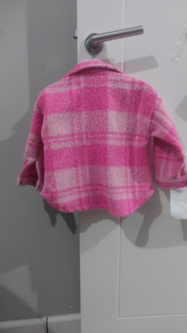 Koton Kız Çocuk Pembe Oduncu Gömlek - Görsel 2