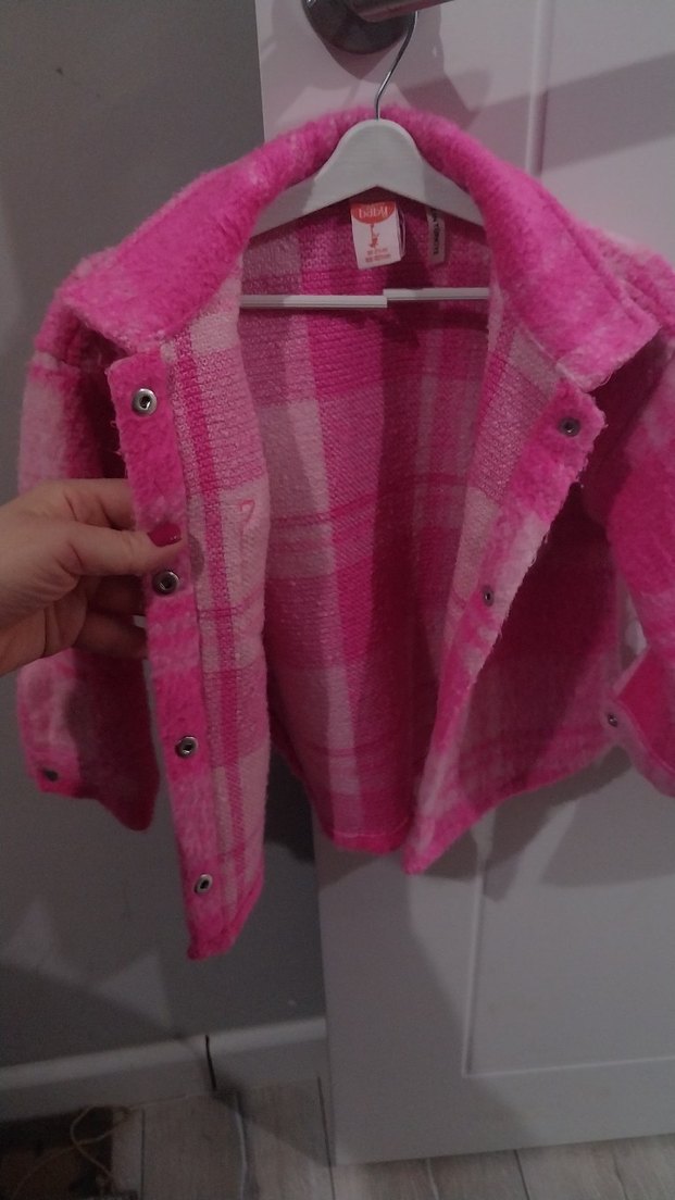 Koton Kız Çocuk Pembe Oduncu Gömlek - Görsel 3