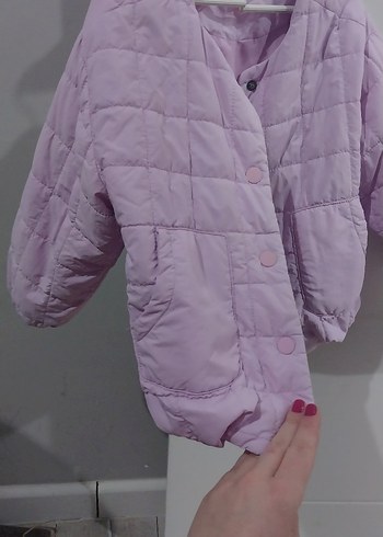 Zara Kız çocuk lila mevsimlik mont - Görsel 5