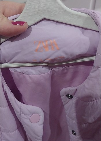 Zara Kız çocuk lila mevsimlik mont - Görsel 3