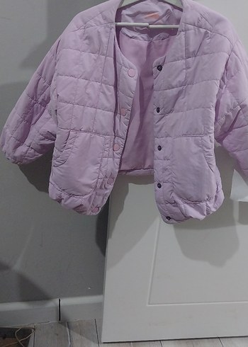 Zara Kız çocuk lila mevsimlik mont - Görsel 4