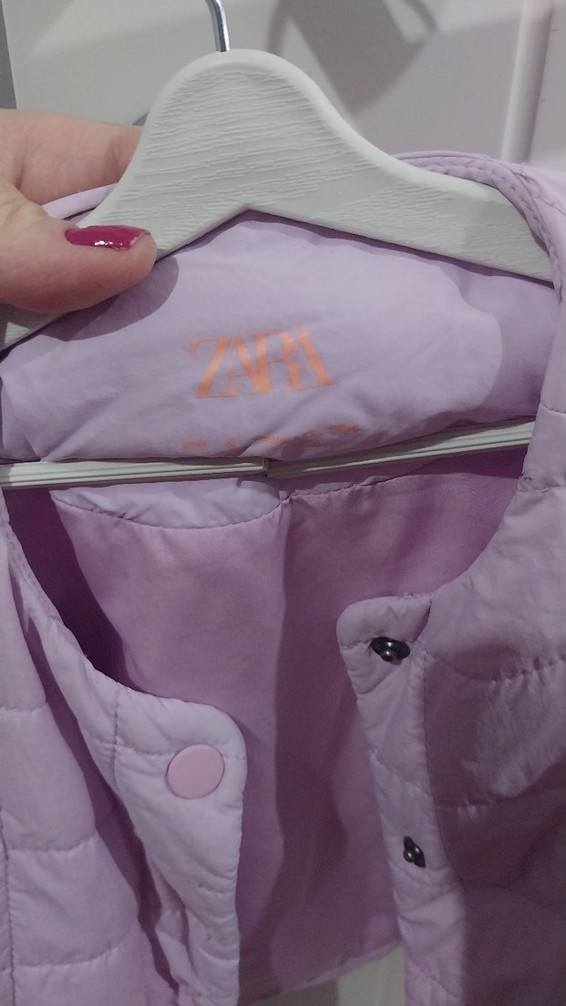 Zara Kız çocuk lila mevsimlik mont - Görsel 3