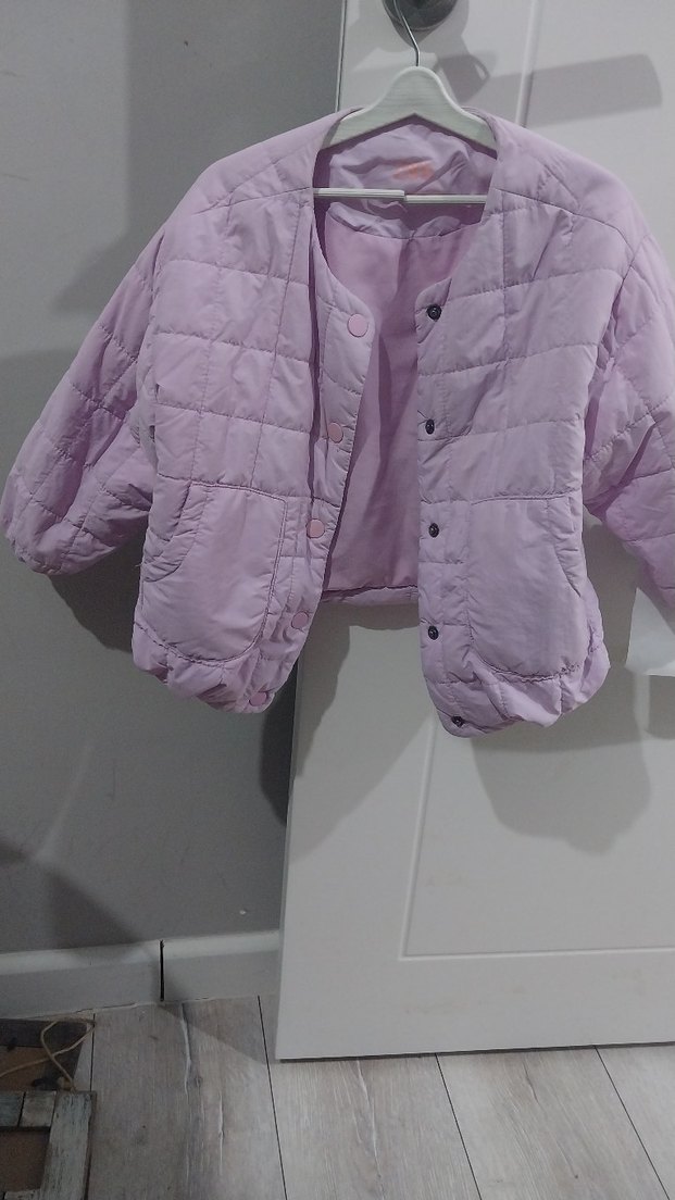 Zara Kız çocuk lila mevsimlik mont - Görsel 4