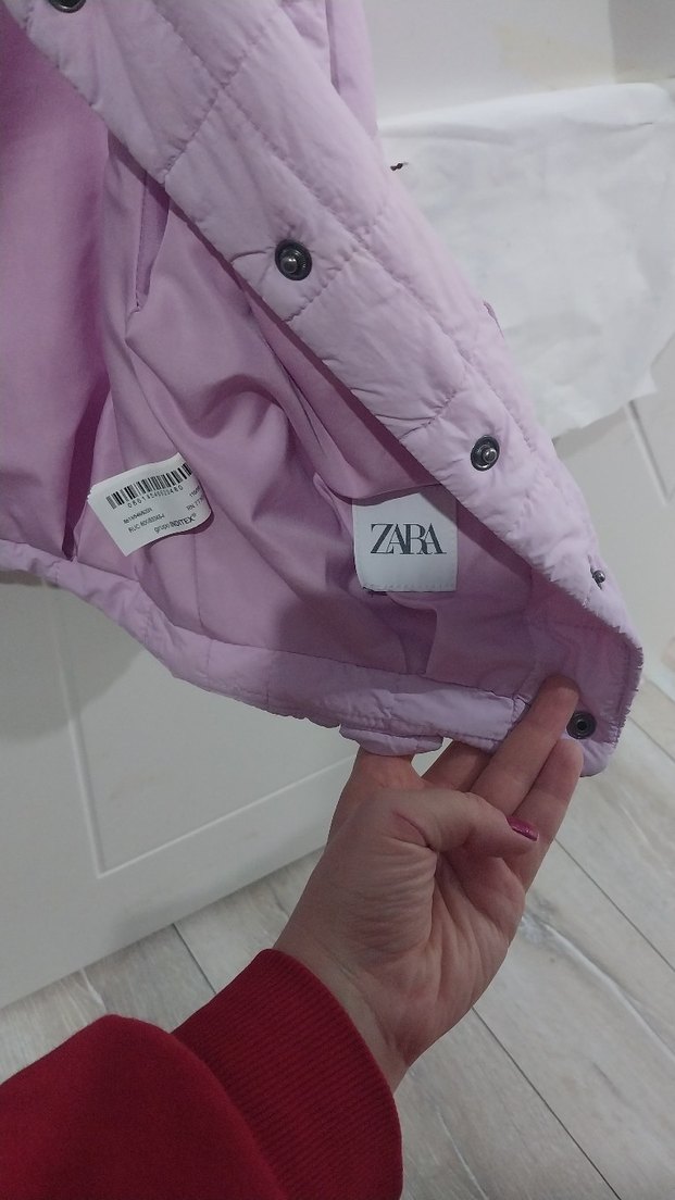 Zara Kız çocuk lila mevsimlik mont - Görsel 2