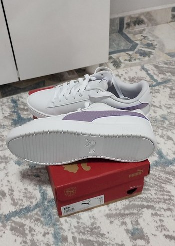 43 numara Puma Beyaz Mor Günlük Spor Ayakkabı - Görsel 5