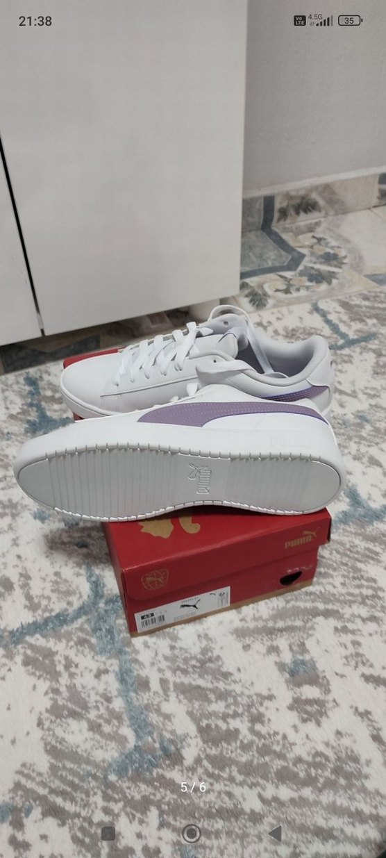 43 numara Puma Beyaz Mor Günlük Spor Ayakkabı - Görsel 5