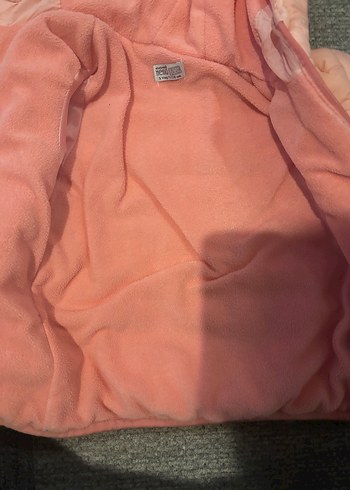 Kız Çocuk Kapüşonlu Fermuarlı Pembe Mont - Görsel 5