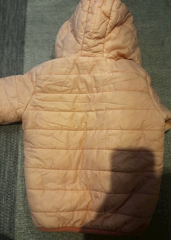 Kız Çocuk Kapüşonlu Fermuarlı Pembe Mont - Görsel 3