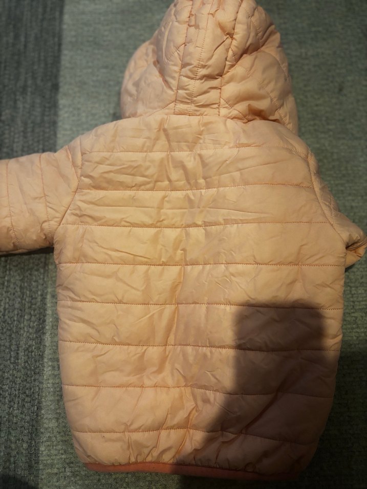 Kız Çocuk Kapüşonlu Fermuarlı Pembe Mont - Görsel 3