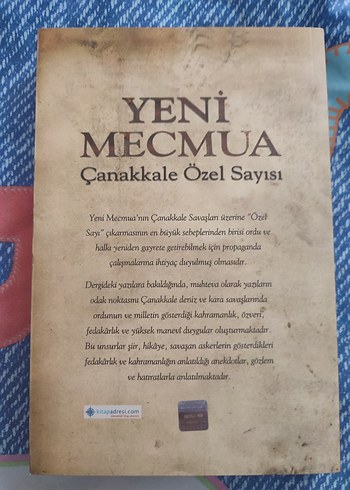  Yeni Mecmua Çanakkale Özel Sayısı