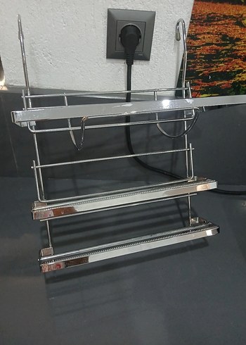 Gri Metal Askılı havluluk