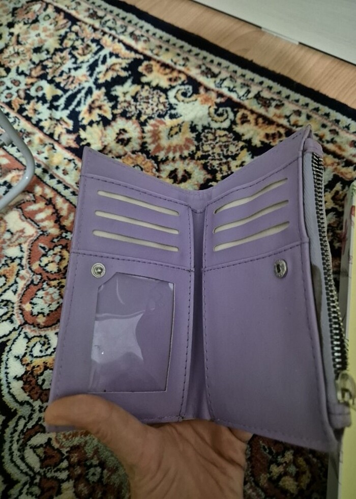 Lila Deri Cüzdan - Görsel 2