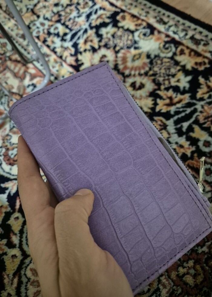 Lila Deri Cüzdan - Görsel 3