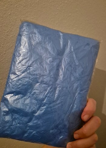 Mavi Kapüşonlu Yağmurluk - Görsel 2