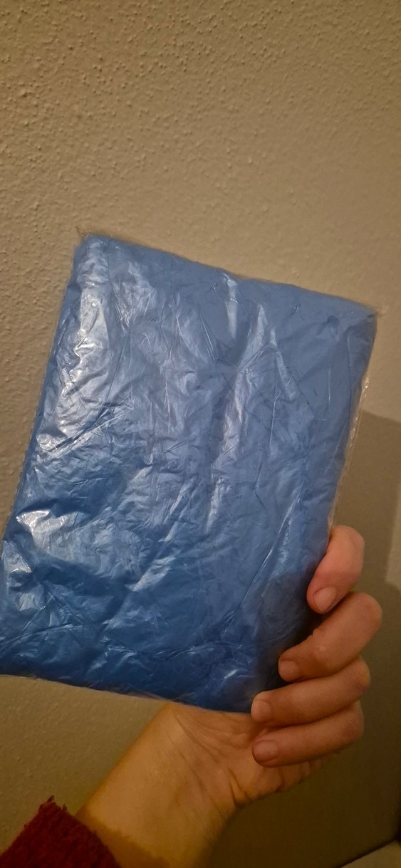 Mavi Kapüşonlu Yağmurluk - Görsel 2