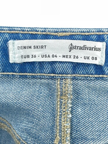 36 Beden mavi Renk Stradivarius Mini Etek %70 İndirimli.