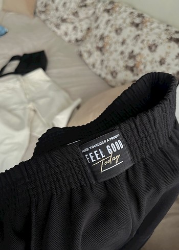 s Beden Siyah Kadın Bol Paça Eşofman Regular Fit
