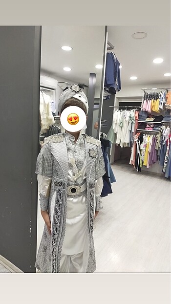 Kaftanlı sünnet kıyafeti taş işlemeli