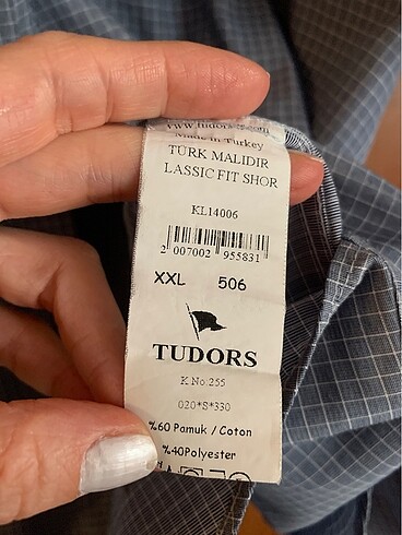 xxl Beden Tudors erkek gömlek