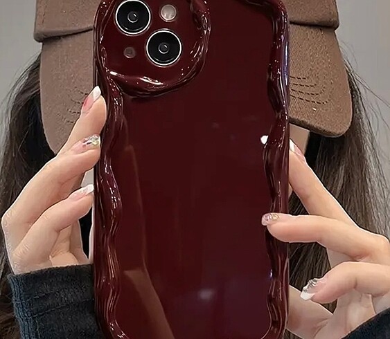 İphone 14 promax bordo kabuk telefon kılıfı