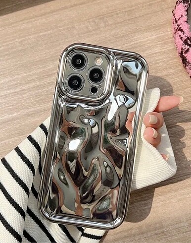 İphone 13 promax gümüş telefon kılıfı