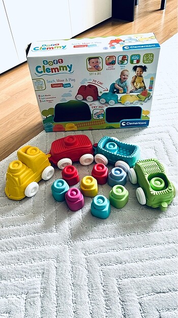 Clementoni soft clemmy box train tren seti kutulu