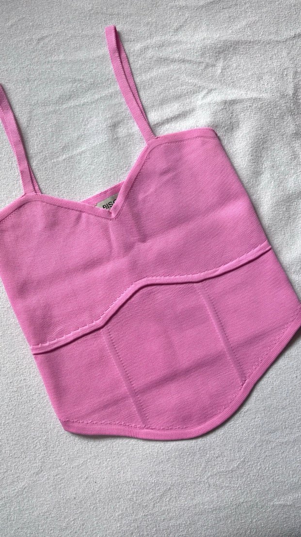 V Yakalı Pembe Kadın Büstiyer - Görsel 4