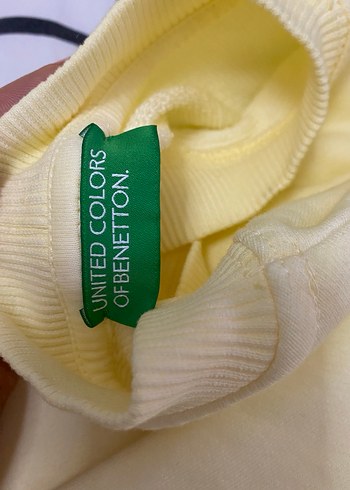 Sarı Kadın Kısa Kollu Bisiklet Yaka Sweatshirt - Görsel 3