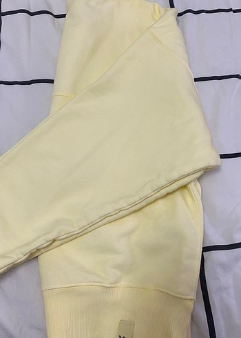 Sarı Kadın Kısa Kollu Bisiklet Yaka Sweatshirt - Görsel 2