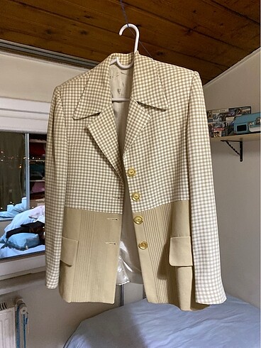 l Beden 90 lar vintage vatkalı ceket