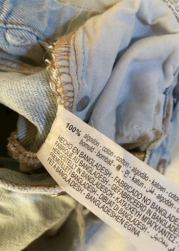 s Beden Zara Bohem Mavi Mini Denim Şort