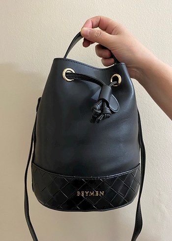 Siyah Deri Beymen El Çantası - Görsel 3