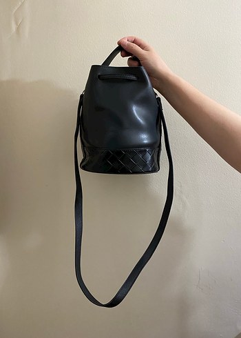 Siyah Deri Beymen El Çantası - Görsel 2