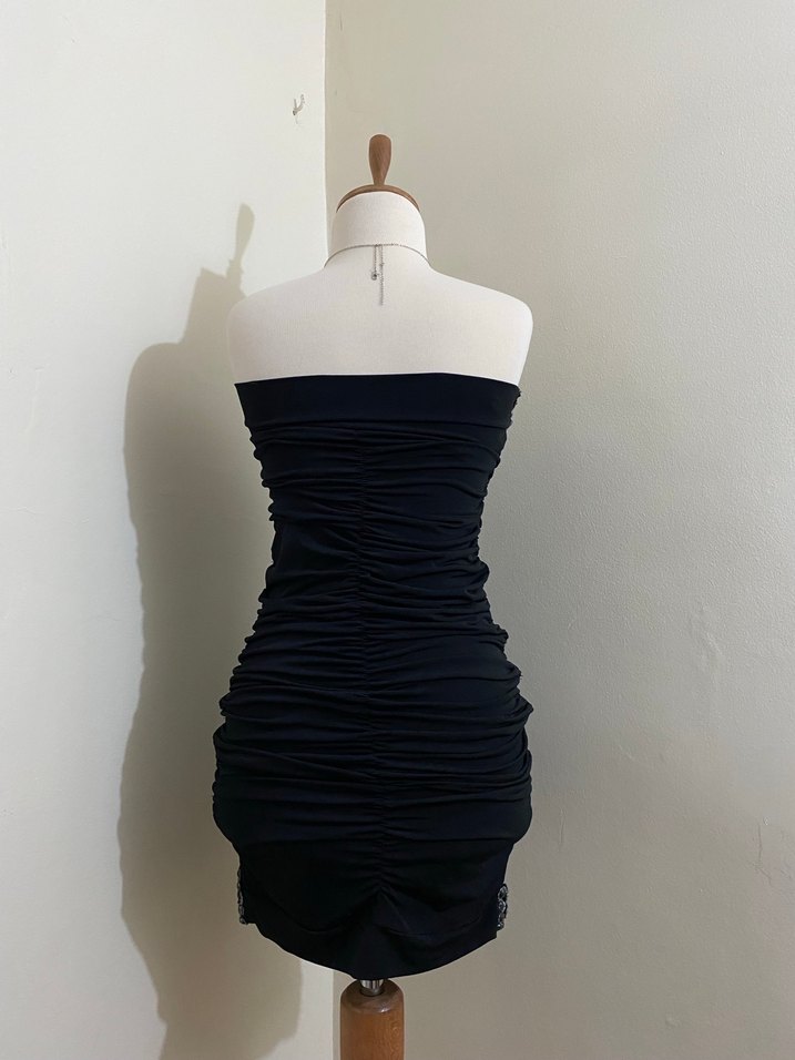 Y2K 00s İşlemeli Parti Elbisesi - Görsel 3