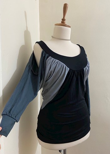 Y2K Vintage Şık Kadın Bluz - Görsel 3