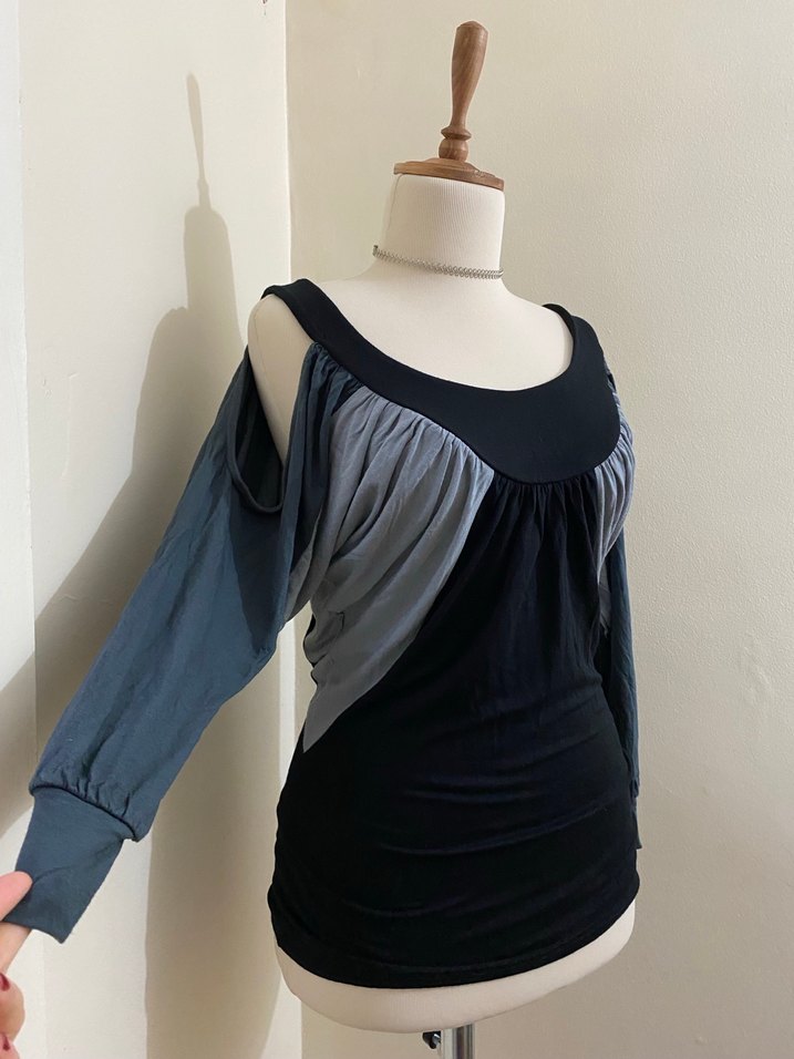 Y2K Vintage Şık Kadın Bluz - Görsel 3