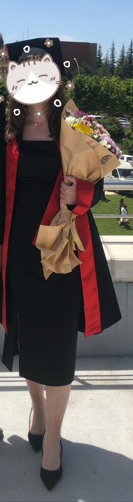 Drapeli Siyah Midi Elbise - Görsel 4