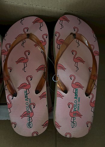 Renkli Flamingo Desenli çocuk sandalet