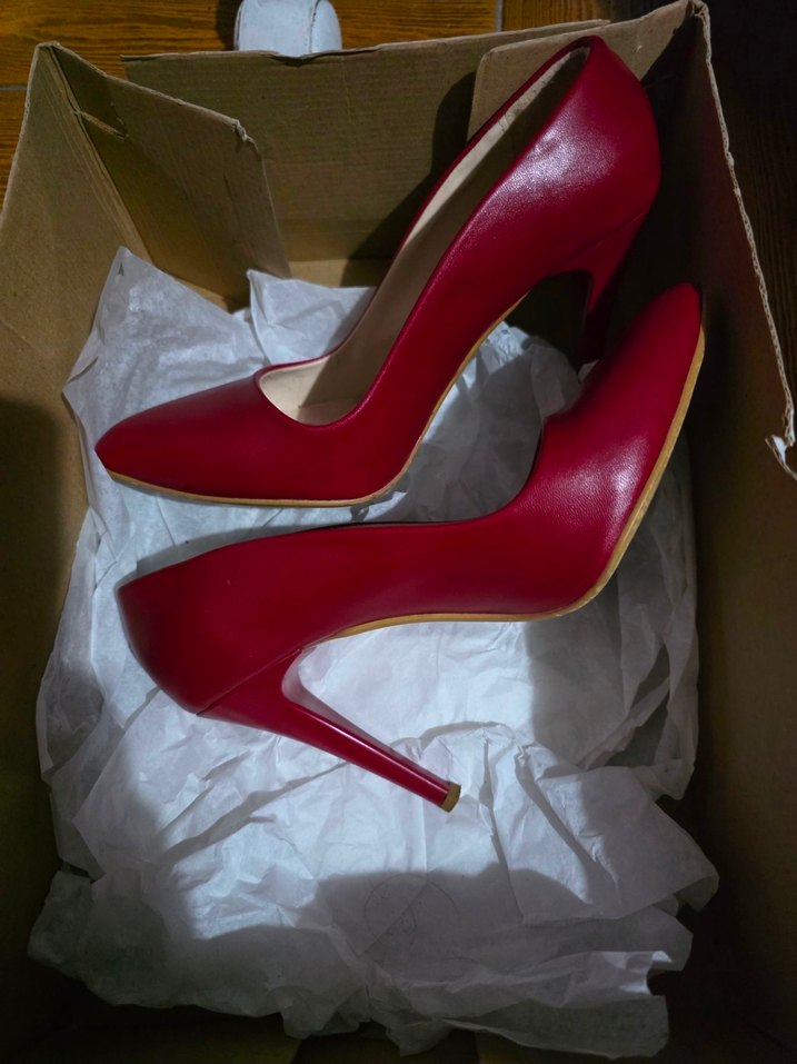 Kırmızı Stiletto Topuklu Kadın Ayakkabı - Görsel 2