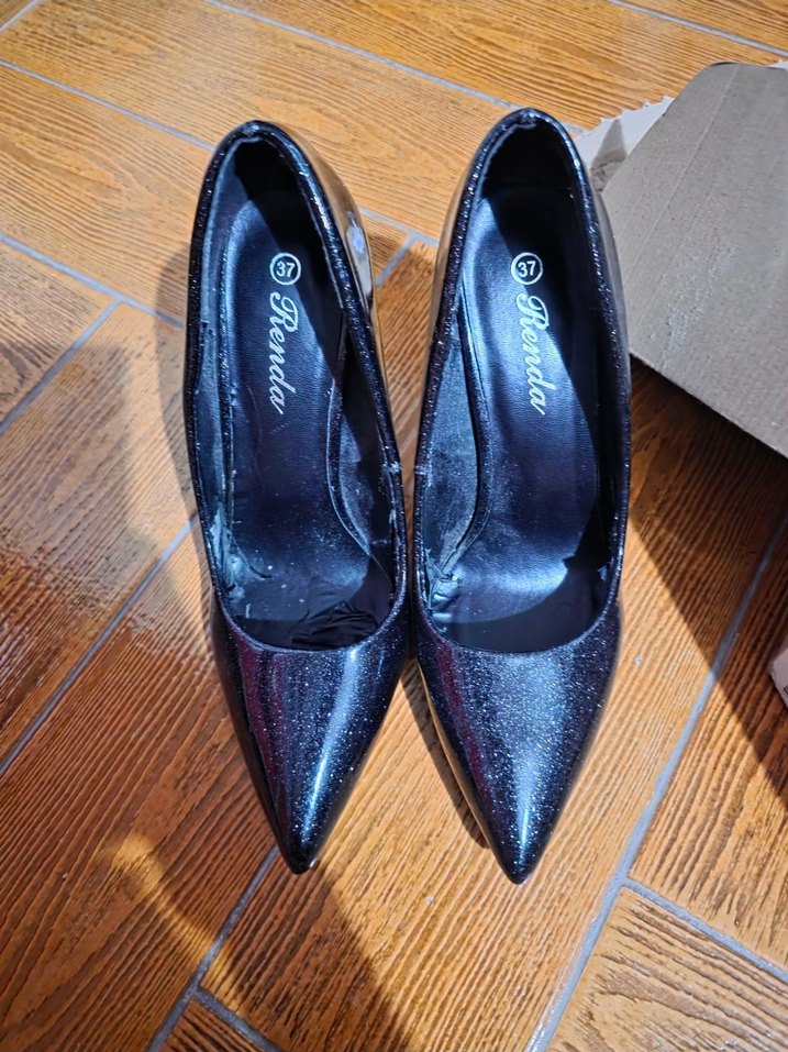 Siyah Parlak Kadın Stiletto - Görsel 3