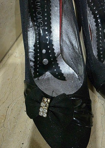 Siyah Tokalı Stiletto Topuklu Kadın Ayakkabı - Görsel 4