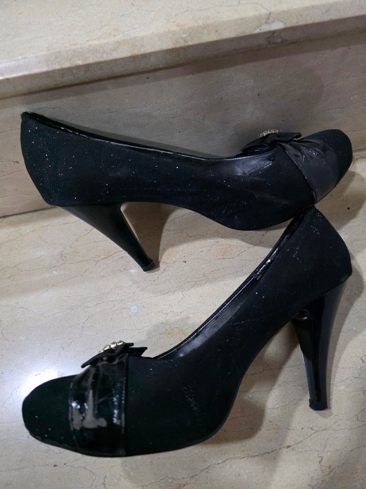 Siyah Tokalı Stiletto Topuklu Kadın Ayakkabı - Görsel 2