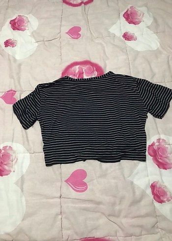 Çizgili Siyah Tişört - Görsel 3