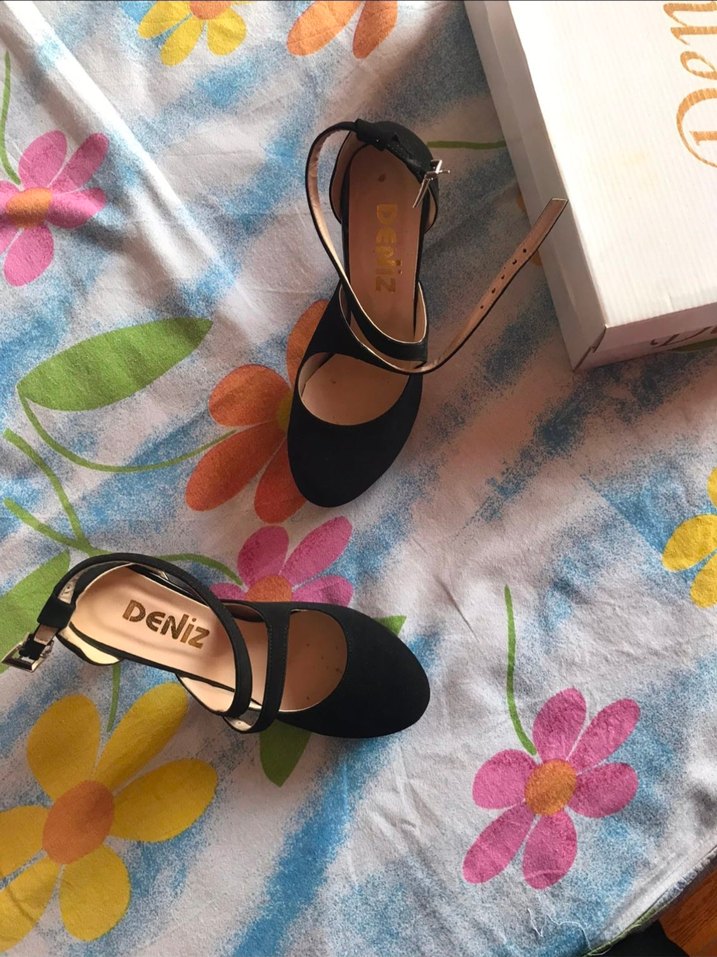 Siyah  Platform Topuklu Ayakkabı - Görsel 3