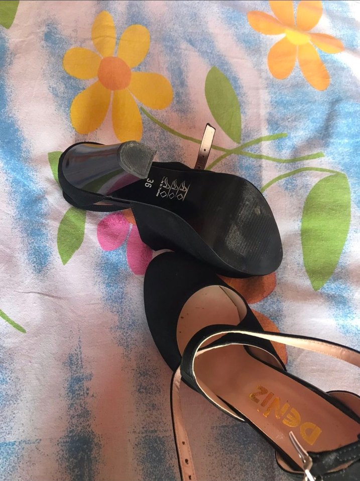 Siyah  Platform Topuklu Ayakkabı - Görsel 4