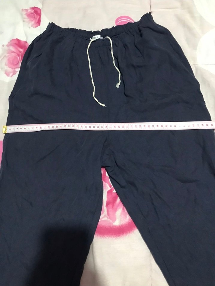 Kadın Koyu Mor Rahat Kesim Kumaş Eşofman - Görsel 3