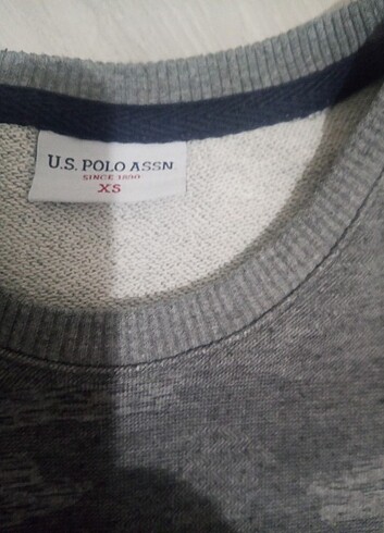 11-12 Yaş Beden gri Renk Us polo sweat